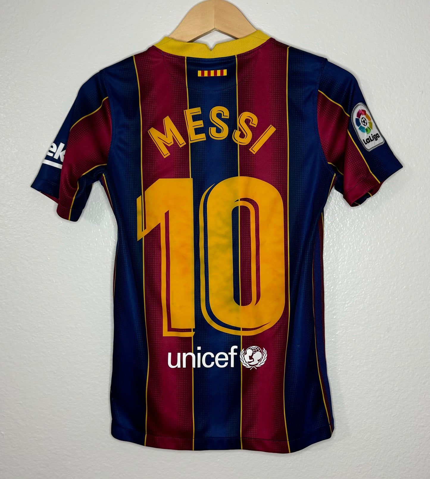 Barcelona 2020/21 Home Lionel Messi Shirt (YL)